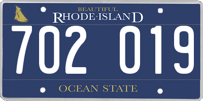 RI license plate 702019