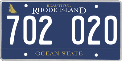 RI license plate 702020