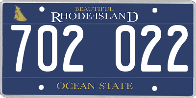 RI license plate 702022