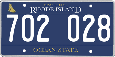 RI license plate 702028
