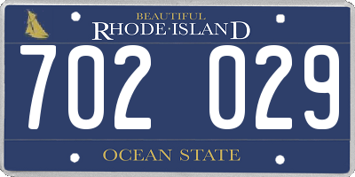 RI license plate 702029