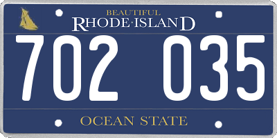 RI license plate 702035