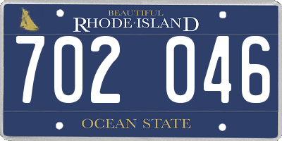 RI license plate 702046