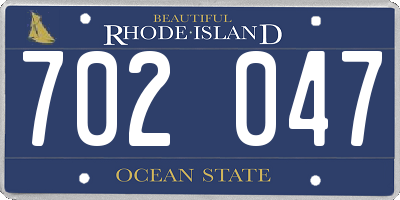 RI license plate 702047