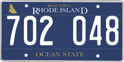 RI license plate 702048