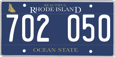 RI license plate 702050