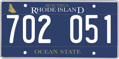 RI license plate 702051