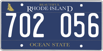 RI license plate 702056