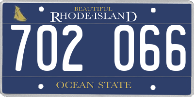 RI license plate 702066
