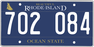 RI license plate 702084