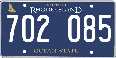 RI license plate 702085