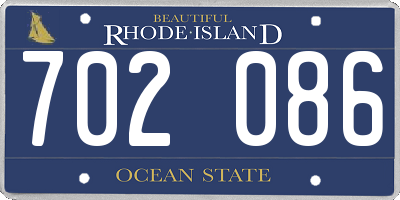 RI license plate 702086