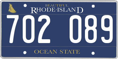 RI license plate 702089