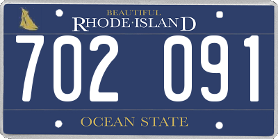 RI license plate 702091