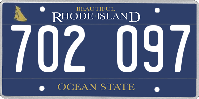RI license plate 702097