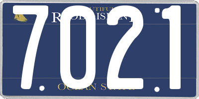 RI license plate 7021