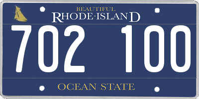 RI license plate 702100