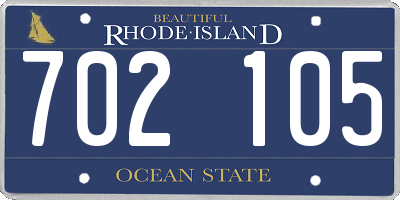 RI license plate 702105