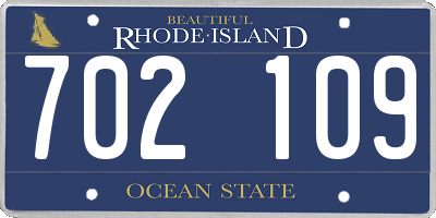 RI license plate 702109