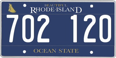RI license plate 702120