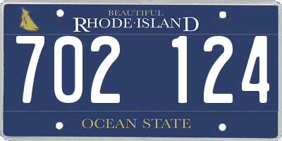 RI license plate 702124
