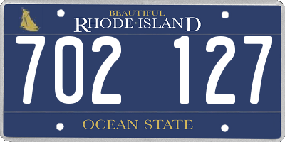 RI license plate 702127