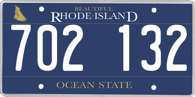 RI license plate 702132