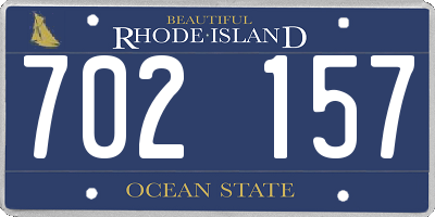 RI license plate 702157