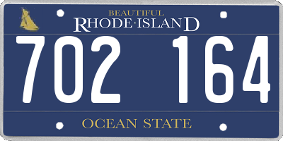 RI license plate 702164