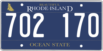 RI license plate 702170