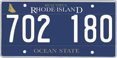 RI license plate 702180