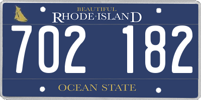 RI license plate 702182