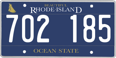 RI license plate 702185
