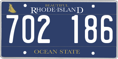 RI license plate 702186