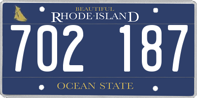 RI license plate 702187