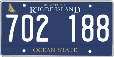 RI license plate 702188