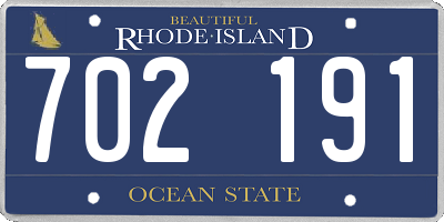 RI license plate 702191
