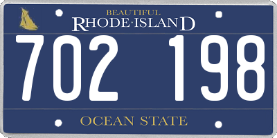 RI license plate 702198