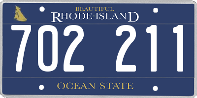 RI license plate 702211
