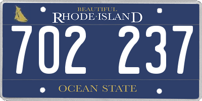 RI license plate 702237