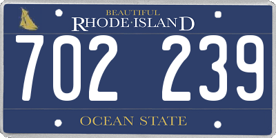 RI license plate 702239