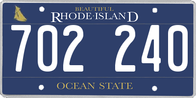 RI license plate 702240