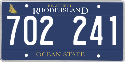 RI license plate 702241