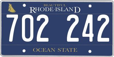 RI license plate 702242