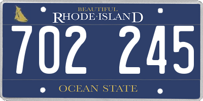 RI license plate 702245