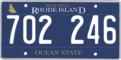 RI license plate 702246