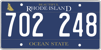 RI license plate 702248