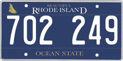 RI license plate 702249