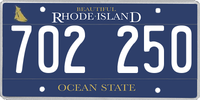 RI license plate 702250
