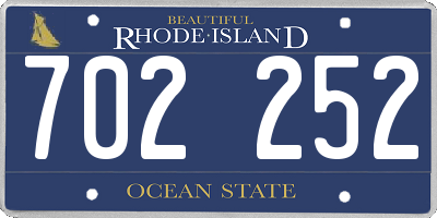 RI license plate 702252